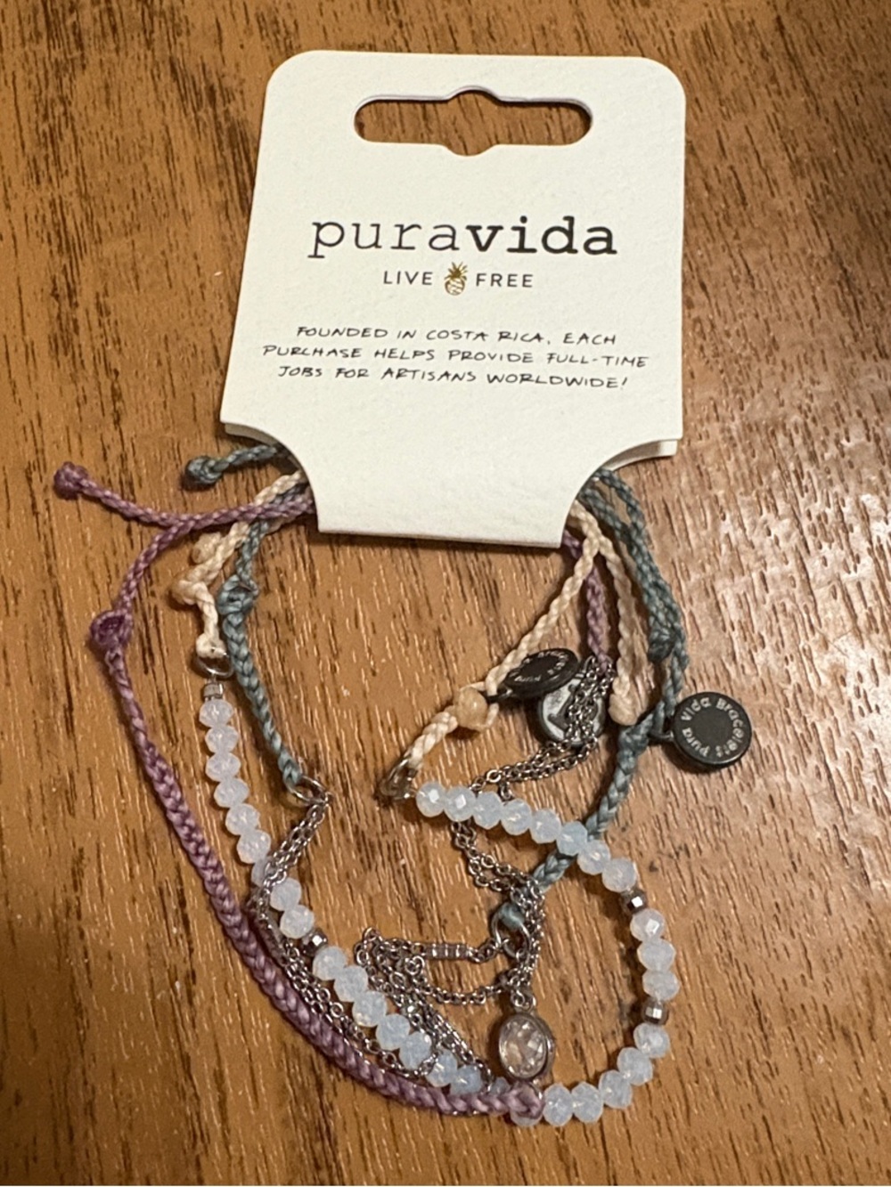Pura Vida Mixed Bracelet Trio with Canvas Pouches — Blue, Burgundy, Mauve - Picture 6 of 7